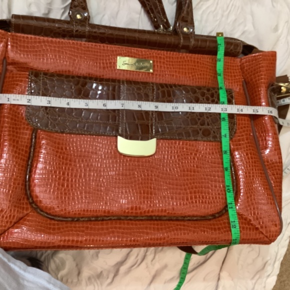 EUC Samantha Brown orange travel satchel carryon crossbody bag - Picture 7 of 14